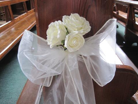 Tags bay trees irish church decoration pew ends silk bridal flowers 