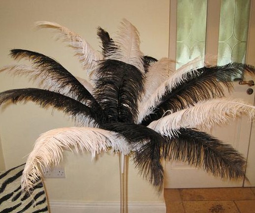 Feather centerpieces make a striking statement at any event or wedding
